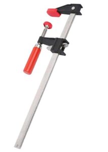 bessey clutch style bar clamps - 18 in 600 lb - gscc2.518- woodworking clamps with ergonomic handle, non-marring pads, durable cast-iron jaws & serrated rail for carpentry & cabinetry