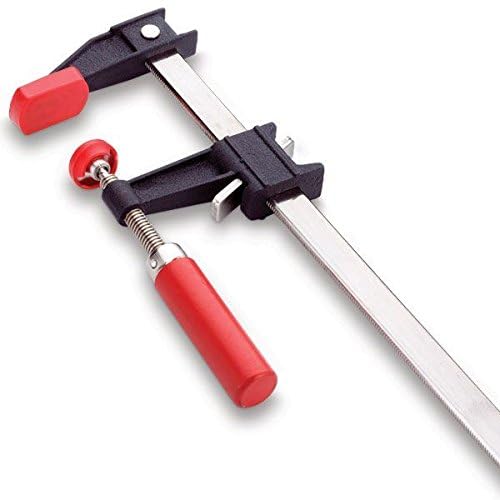 Bessey Clutch Style Bar Clamps - 18 In 600 lb - GSCC2.518- Woodworking Clamps with Ergonomic Handle, Non-Marring Pads, Durable Cast-Iron Jaws & Serrated Rail for Carpentry & Cabinetry