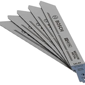 BOSCH RM618 6-Inch 18T Metal Cutting reciprocating Saw Blades - 5 Pack , Blue