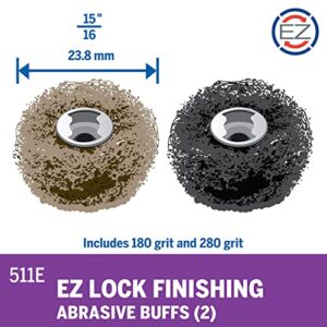 Dremel 511E EZ Lock Coarse Grit and Medium Grit Finishing Abrasive Buffs, 2-Pack