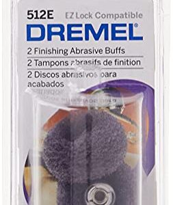 Dremel 512E EZ Lock Fine Grit Finishing Abrasive Buffs, Pack of 2 , Silver