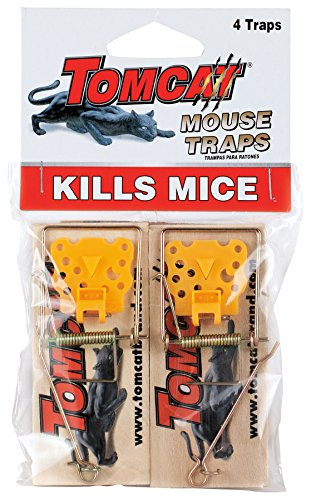 Tomcat Wooden Mouse Traps, 4 Pack