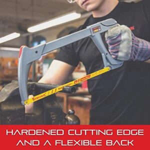 Starrett Bi-Metal Unique HSS Safe-Flex Hand Hacksaw Blade - Ideal for Contractors and Tradesmen - 12" Length, 1/2" Width, 0.024" Thickness, 32 TPI, 2-Pack - KBS1232-2