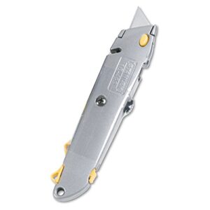 stanley 10499 quick-change utility knife w/retractable blade & twine cutter, gray