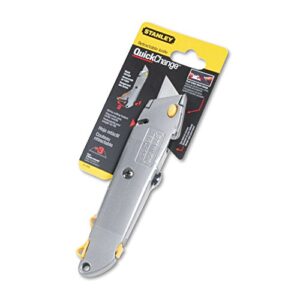 Stanley 10499 Quick-Change Utility Knife W/Retractable Blade & Twine Cutter, Gray