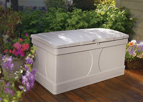 Suncast Indoor/Outdoor 99 Gallon Large Deck Box, Taupe