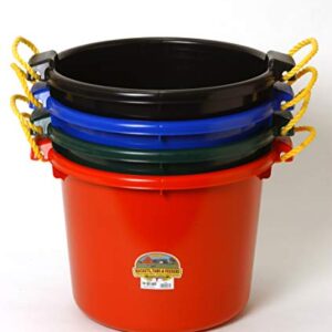 Little Giant® Plastic Muck Tub | Durable & Versatile Utility Bucket with Handles | Muck Bucket | Rope Handles | 70 Quart | Red