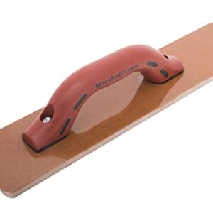 MARSHALLTOWN Resin Hand Float, 16 x 3-1/2 Inch, DuraSoft Handle, Laminated Canvas Resin, Concrete Tool, Easily Works Color Hardeners into Concrete, Square End, Concrete Tools, Made in USA, 4526D