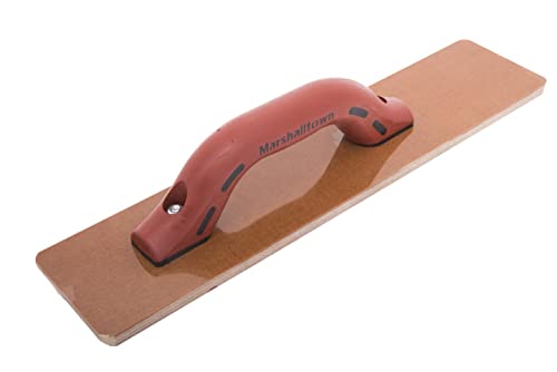 MARSHALLTOWN Resin Hand Float, 16 x 3-1/2 Inch, DuraSoft Handle, Laminated Canvas Resin, Concrete Tool, Easily Works Color Hardeners into Concrete, Square End, Concrete Tools, Made in USA, 4526D