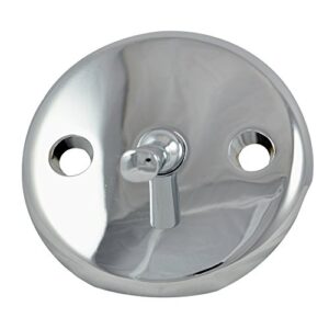 DANCO Bath Tub Overflow Plate with Trip Lever, Chrome, 1-Pack (80991), 2 Inches