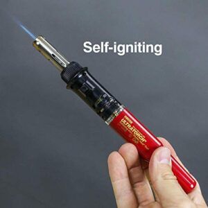 Master Appliance Ultratorch UT-100SiK Butane Powered Cordless Soldering Iron, Flameless Heat Tool for Wire Connectors and Pinpoint Butane Torch, 3 in 1 Tool with Metal Case - USA Company