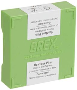 grex p6/12l 1/2 in. 23 ga. headless pins, galvanized, 10m/bx