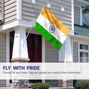 Anley Fly Breeze 3x5 Foot India Flag - Vivid Color and Fade proof - Canvas Header and Double Stitched - Indian National Flags Polyester with Brass Grommets 3 X 5 Ft