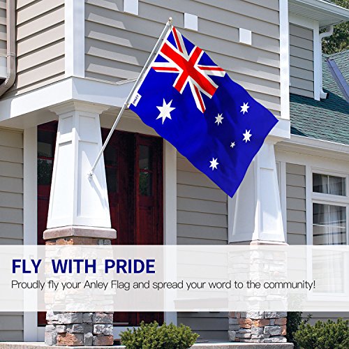 Anley Fly Breeze 3x5 Foot Australia Flag - Vivid Color and Fade proof - Canvas Header and Double Stitched - Australian National Flags Polyester with Brass Grommets 3 X 5 Ft