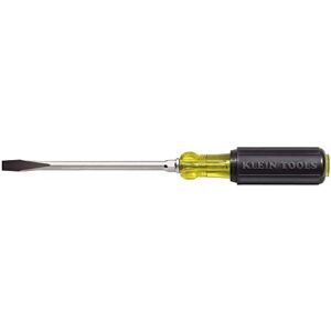 klein tools 602-10 flathead screwdriver with 3/8-inch keystone tip, 10-inch heavy duty round shank