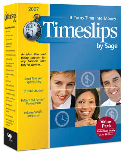 Timeslips By Sage 2007 Multiuser Value Pk 10 Workstations