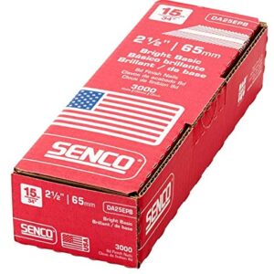 Senco DA25EPB 15 Gauge by 2-1/2 inch Length Bright Basic Finish Nail (3,000 per box)