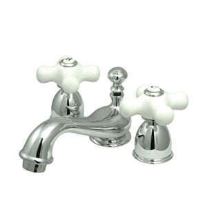 elements of design es3951px widespread lavatory faucet with porcelain cross handle, mini, polished chrome