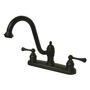 kingston brass kb3115blls restoration 8" centerset kitchen faucet, oil rubbed bronze