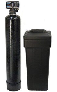 metered water softener with 3/4" fleck 5600 econominder control, 64,000 grain capacity with by-pass valve