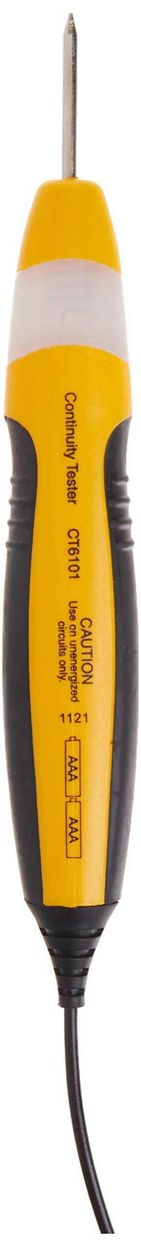 Gardner Bender Sperry Instruments CT6101 Heavy Duty Continuity Tester, 2 Range, 36 inch lead, Yellow