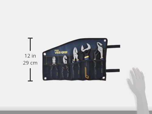 IRWIN VISE-GRIP Pliers Set with Tool Wrap, 5-Piece (2078708) , Blue