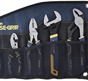 IRWIN VISE-GRIP Pliers Set with Tool Wrap, 5-Piece (2078708) , Blue