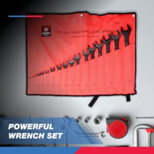 Neiko 03575A Jumbo Combination Wrench Set | 16 Piece | MM | 6 mm to 32 mm | Raised Panel Construction