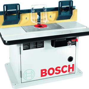 BOSCH RA1171 25-1/2 in. x 15-7/8 in. Benchtop Laminated MDF Top Cabinet Style Router Table with 2 Dust Collection Ports