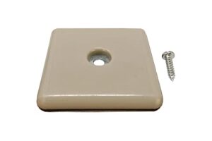 shepherd hardware 9244 2-1/8-inch square, adhesive slide glide furniture sliders, 4-pack , beige