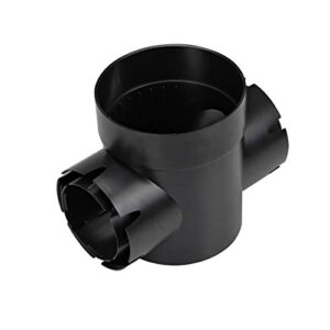 nds round catch drain 201 spee-d basin double locking outlets, 3 4-inch, 6 in, black