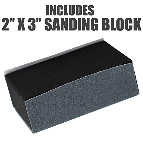 Micro-Mesh 9 Sanding Sheet Introductory Woodworkers Kit with a 2 inch by 3 inch Foam Sanding Block