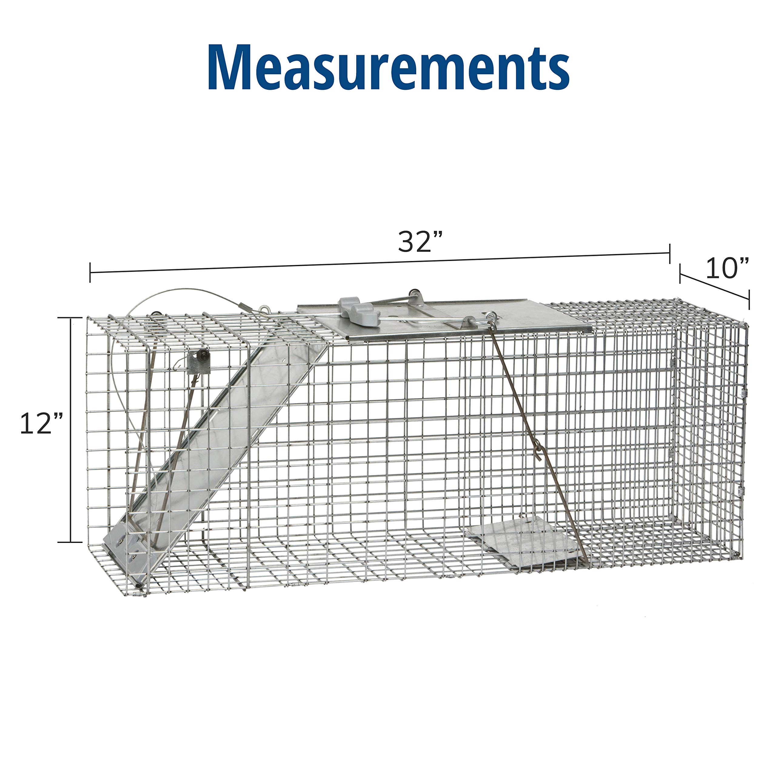 Havahart 1085 Large 1-Door Easy Set & Release Humane Live Animal Trap for Armadillos, Cats, Groundhogs, Muskrats, Nutria, Opossums, Racoons, Skunks, and Other Similar-Sized Animals