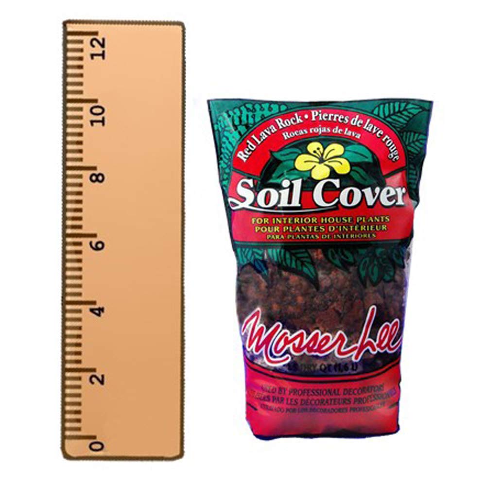 Mosser Lee ML1140 Red Lava Rock Soil Cover, 1.5 dry qt., Red