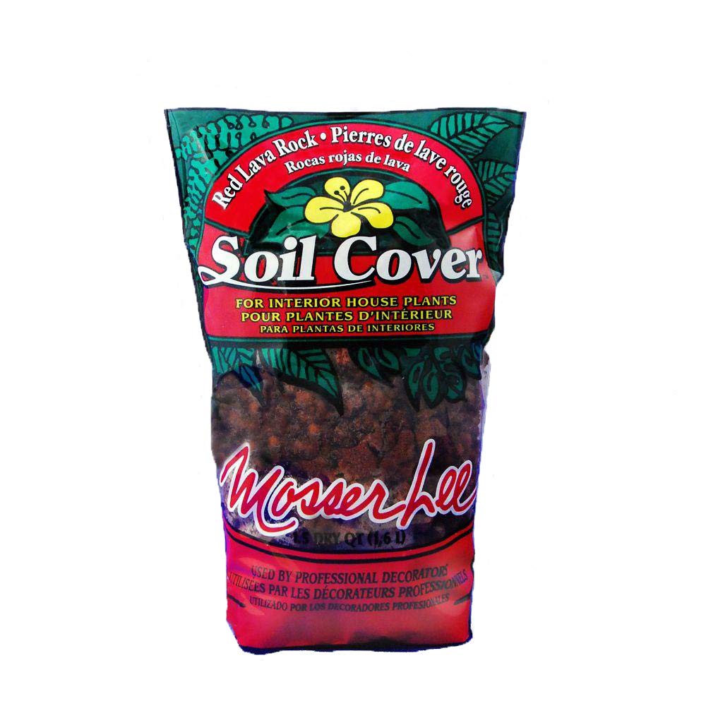 Mosser Lee ML1140 Red Lava Rock Soil Cover, 1.5 dry qt., Red