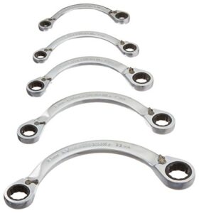 gearwrench 5 pc. 12 pt. reversible half moon double box ratcheting wrench set, metric - 9850