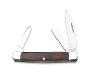 bear & son 218r rosewood three-blade midsize stockman slip joint knife, 3 1/4-inch
