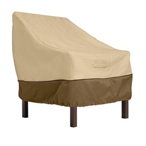 classic accessories veranda water-resistant patio chair cover, 25.5 x 28.5 x 26 inch, outdoor chair covers, pebble/bark/earth