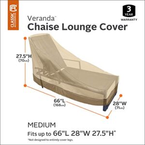 Classic Accessories Veranda Water-Resistant 66 Inch Patio Chaise Lounge Cover, Patio Furniture Covers
