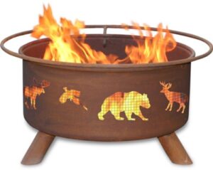 patina products f106, 30 inch wildlife fire pit