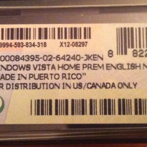 Microsoft Windows Vista Home Premium Upgrade DVD - Old Version