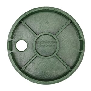 NDS 107BC 6 in. Valve Box and Cover, 9 in. Height, ICV Lettering, Black Box, Green Overlapping Cover, Black/Green
