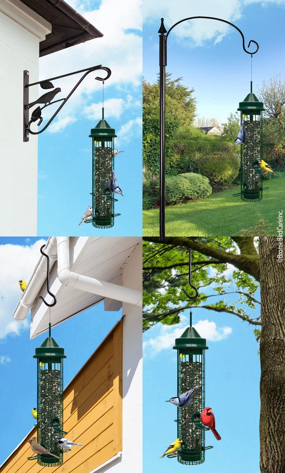 Squirrel Buster Classic Squirrel-proof Bird Feeder w/4 Feeding Ports, 2.4-pound Seed Capacity