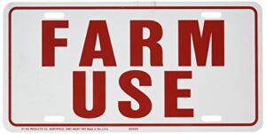 hy-ko 361951 farm use id tag white/red, 6(h) x 12(w) -inches