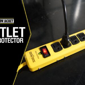 Yellow Jacket 5138N 5138 Metal Surge Protector Strip with 6 Outlets and 15 Foot Cord; Ft