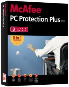 mcafee pc protection plus 2007 - 3 users