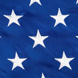 Valley Forge, American Flag, Cotton, 3' x 5', 100% Made in USA, Sewn Stripes, Embroirdered Stars, Heavy-Duty Brass Grommets