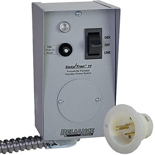 Reliance Controls TF151W Easy/Tran Transfer Switch for Generators, Small, Gray