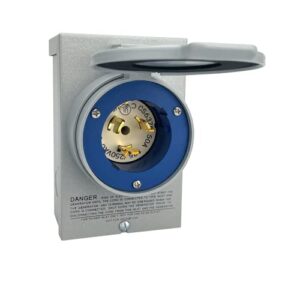 reliance controls pb50 50-amp (cs6375) nema 3r power inlet box,gray