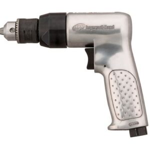 Ingersoll Rand 7802RA 3/8” Reversible Air Drill, Heavy Duty, 2,000 RPM, 0.5 HP Motor, Pistol Grip Handle